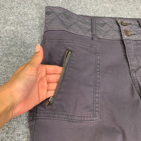 Pilcro And The Letterpress Pants Womens 25 Skinny Utility Zip Pocket Patch Knee - Picture 9 of 15